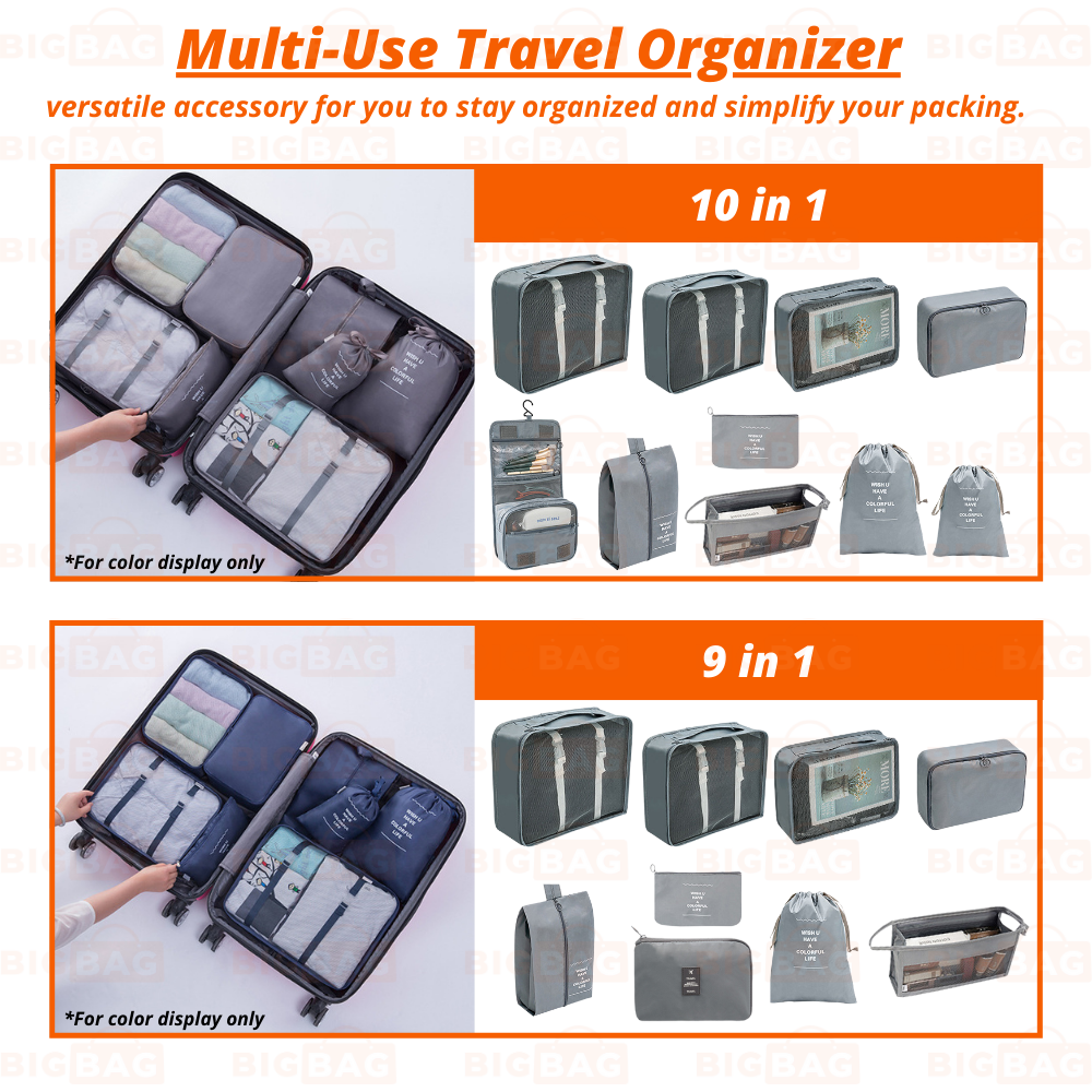 7/8/9/10 In 1 Set Travel Organizer Bag