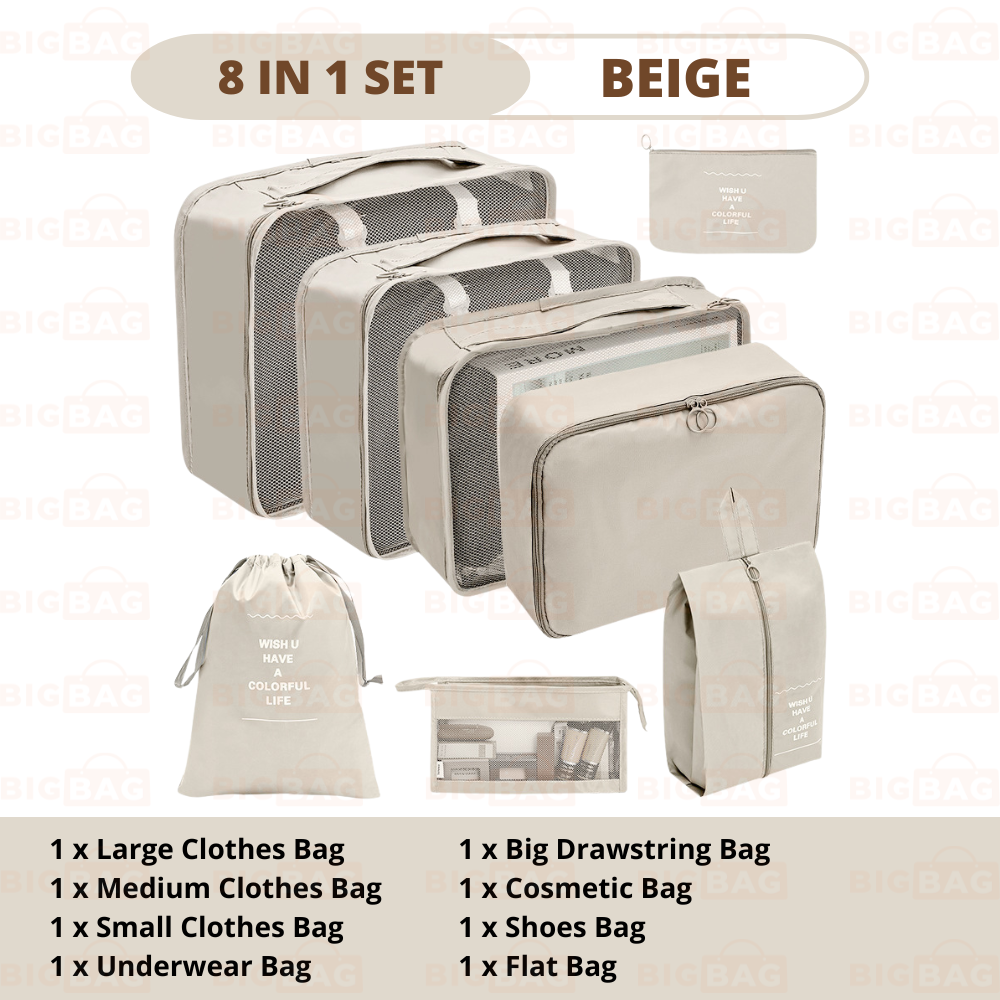 7/8/9/10 In 1 Set Travel Organizer Bag