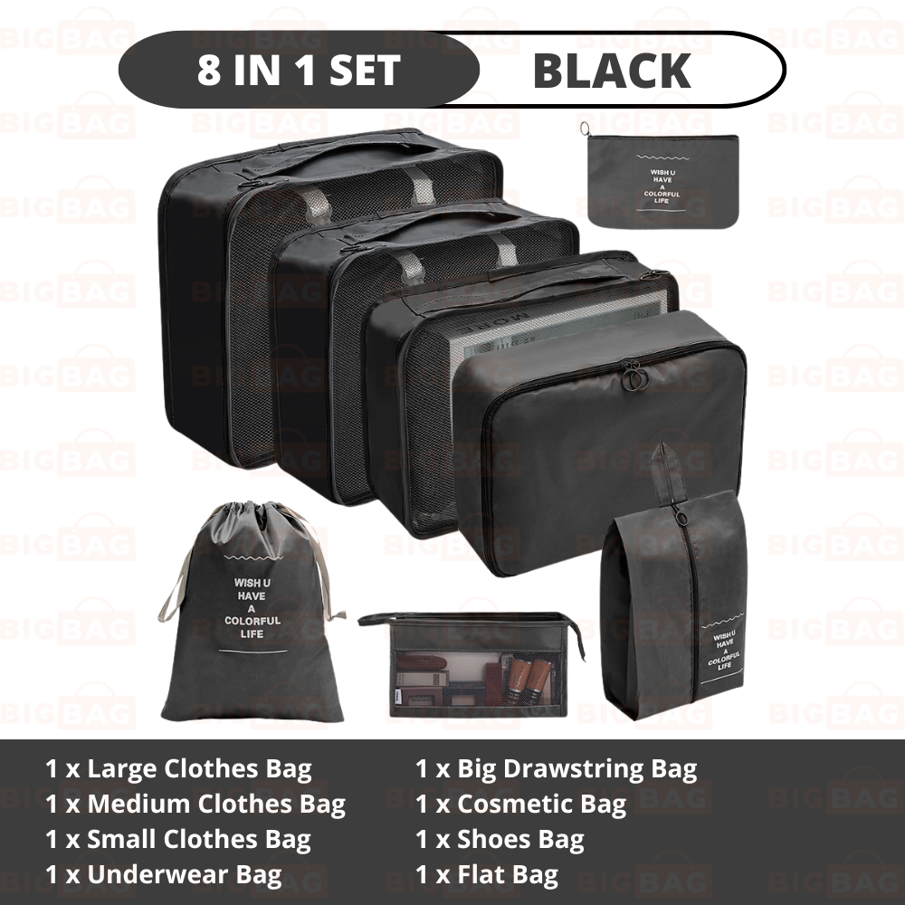 7/8/9/10 In 1 Set Travel Organizer Bag