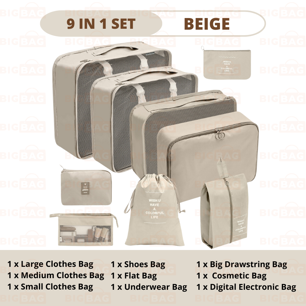 7/8/9/10 In 1 Set Travel Organizer Bag