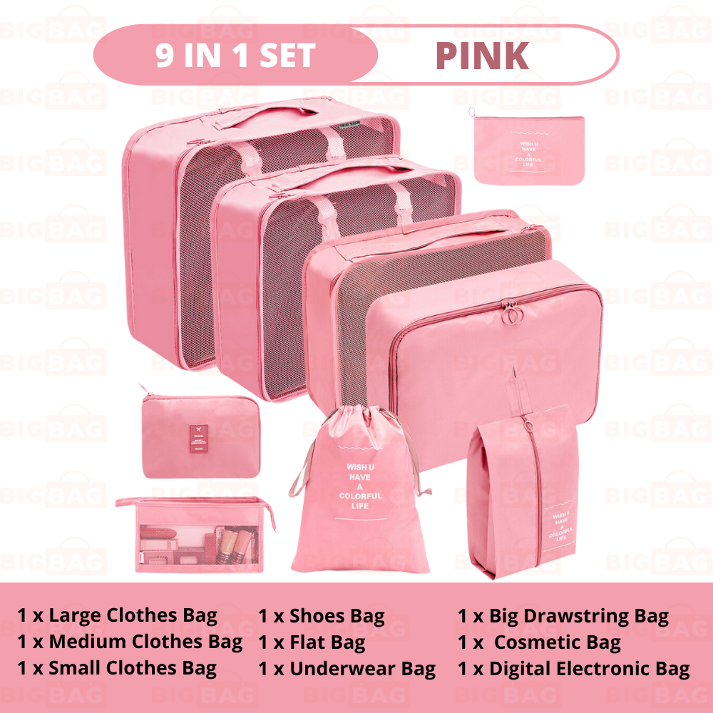 7/8/9/10 In 1 Set Travel Organizer Bag