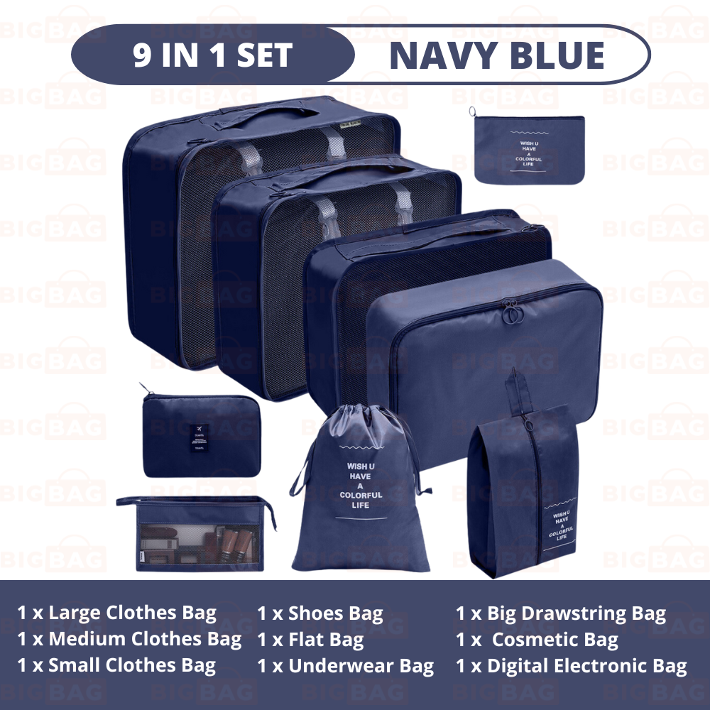 7/8/9/10 In 1 Set Travel Organizer Bag