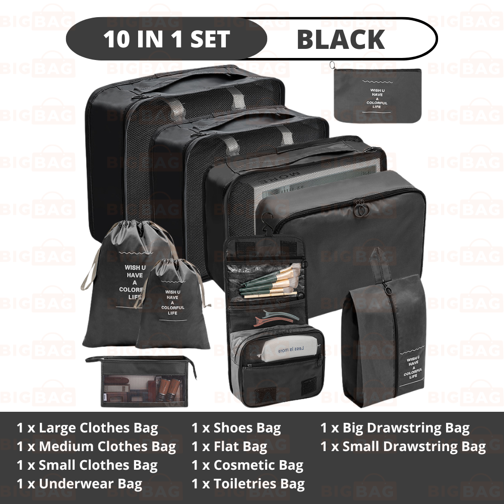 7/8/9/10 In 1 Set Travel Organizer Bag