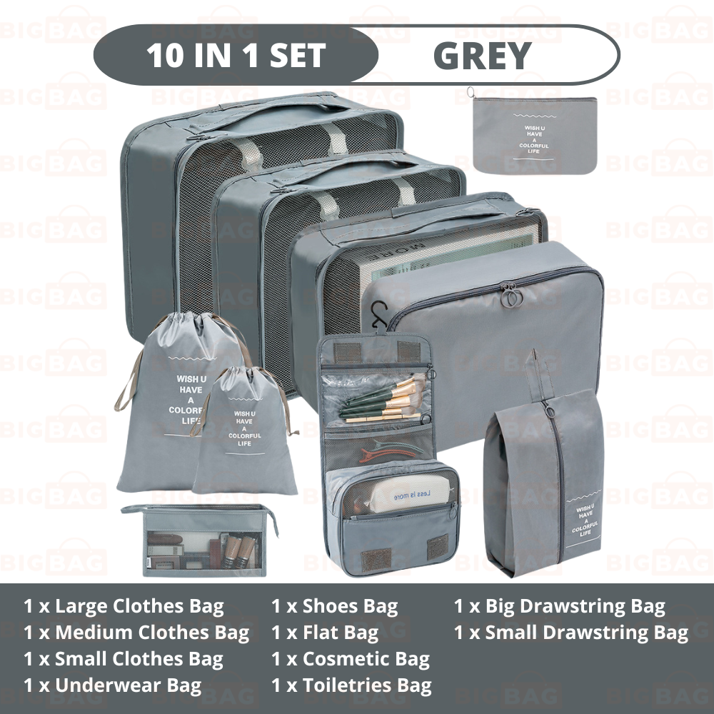 7/8/9/10 In 1 Set Travel Organizer Bag