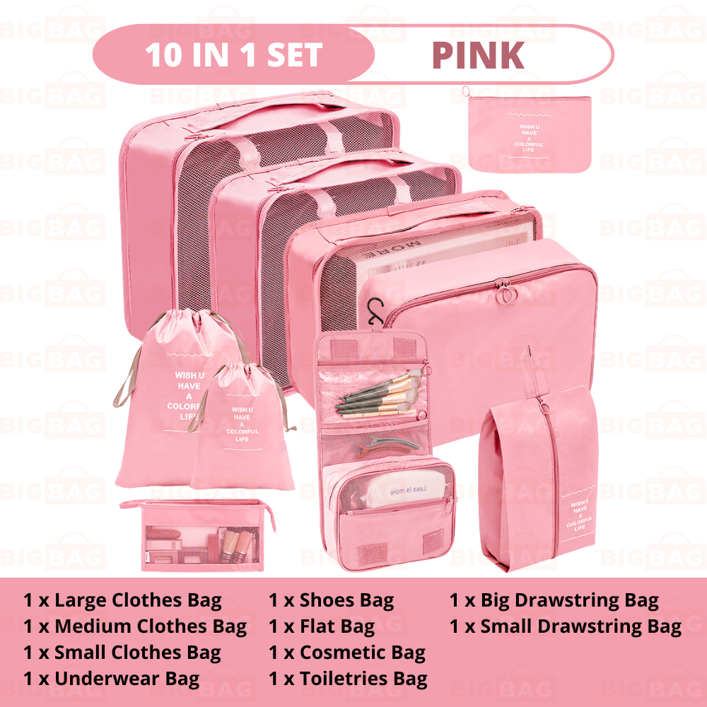 7/8/9/10 In 1 Set Travel Organizer Bag