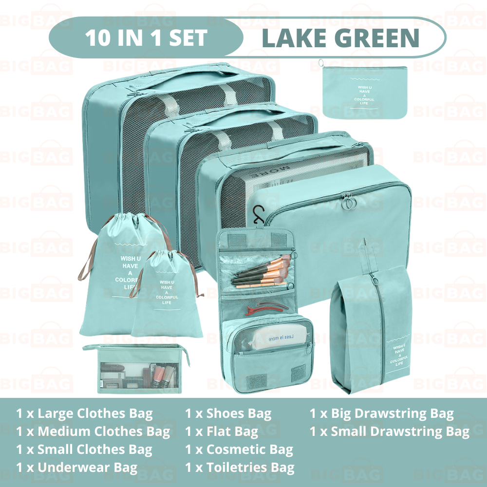 7/8/9/10 In 1 Set Travel Organizer Bag