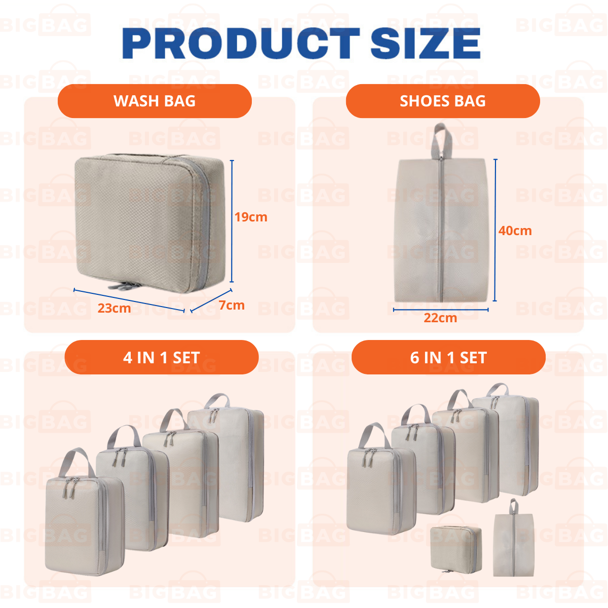 4/6Pcs Set Compression Organizer Bag