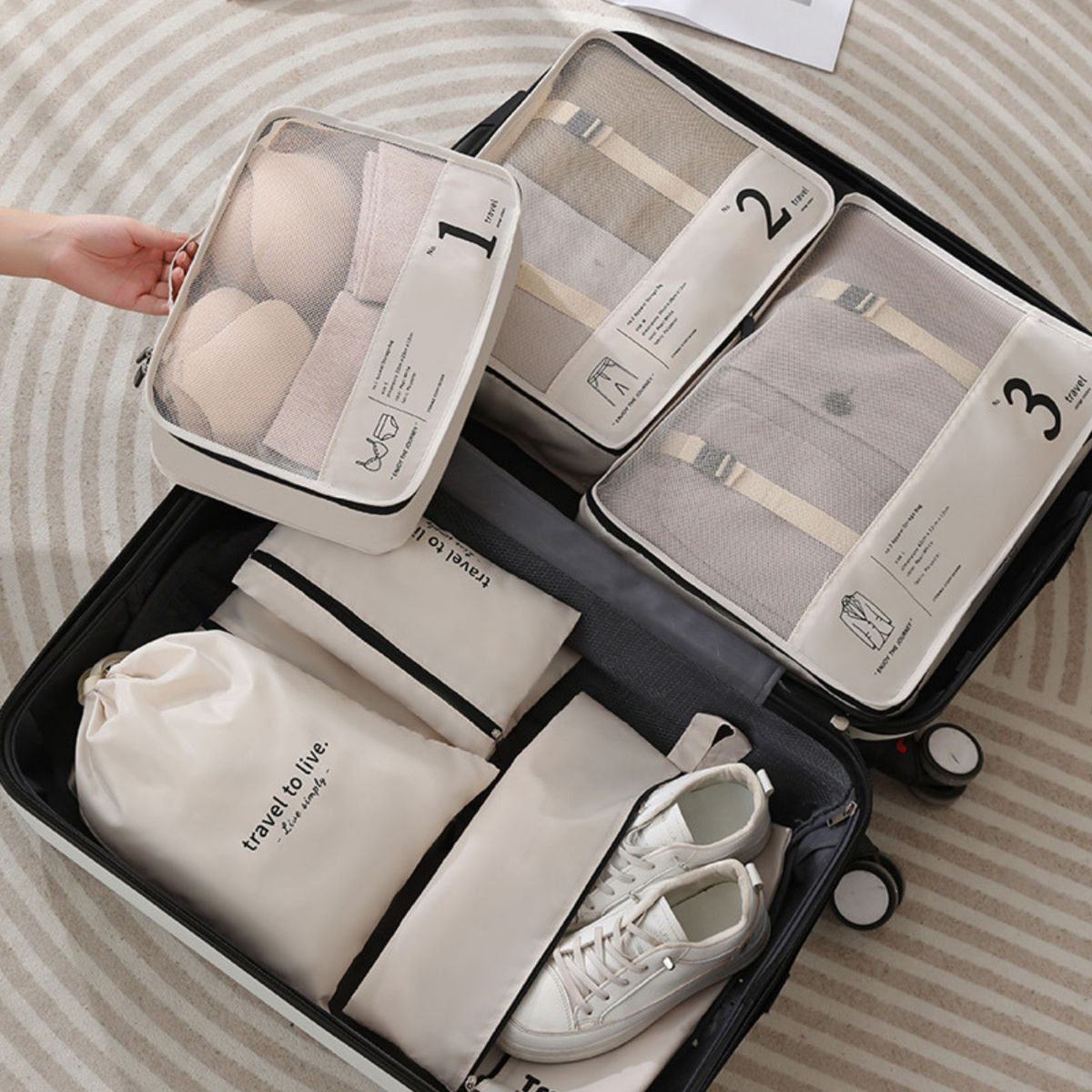 7in1 Set Travel Bag Organizer