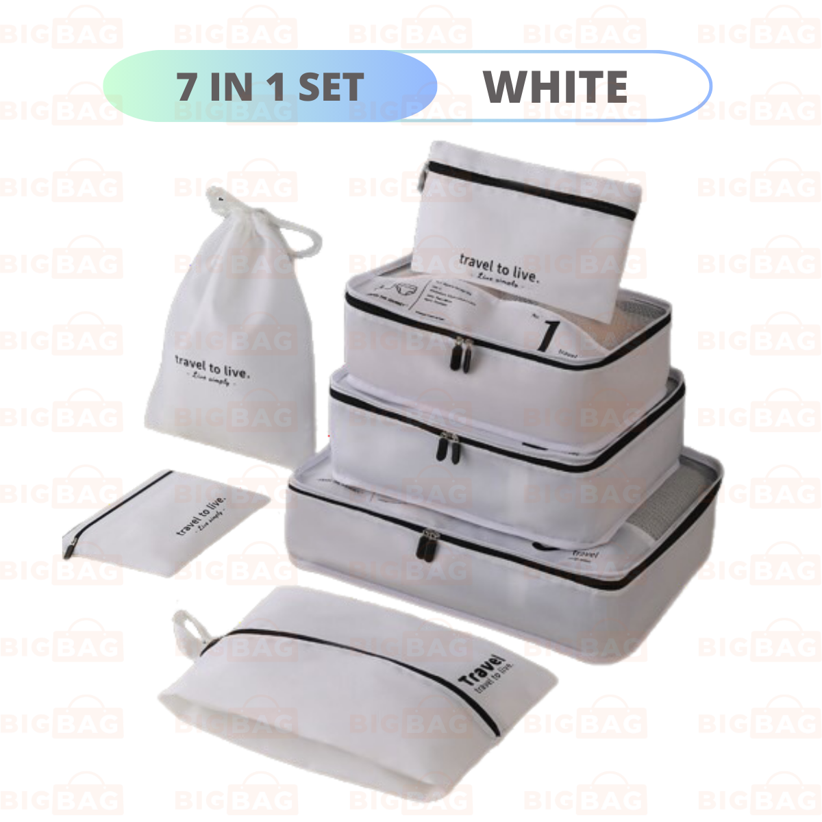 7in1 Set Travel Bag Organizer