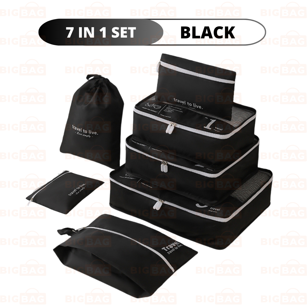 7in1 Set Travel Bag Organizer