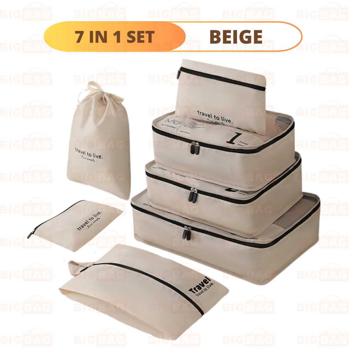 7in1 Set Travel Bag Organizer
