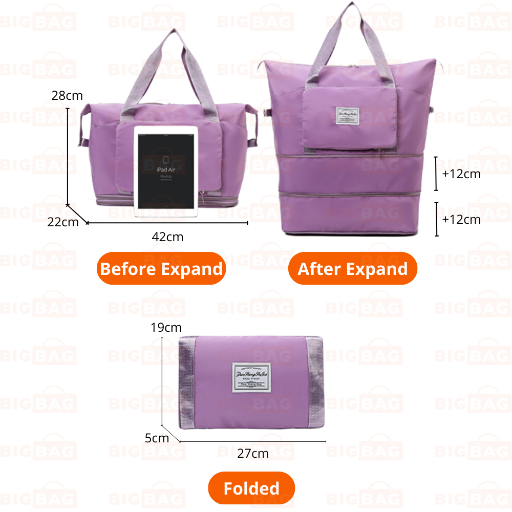 Foldable + Expandable Travel Bag