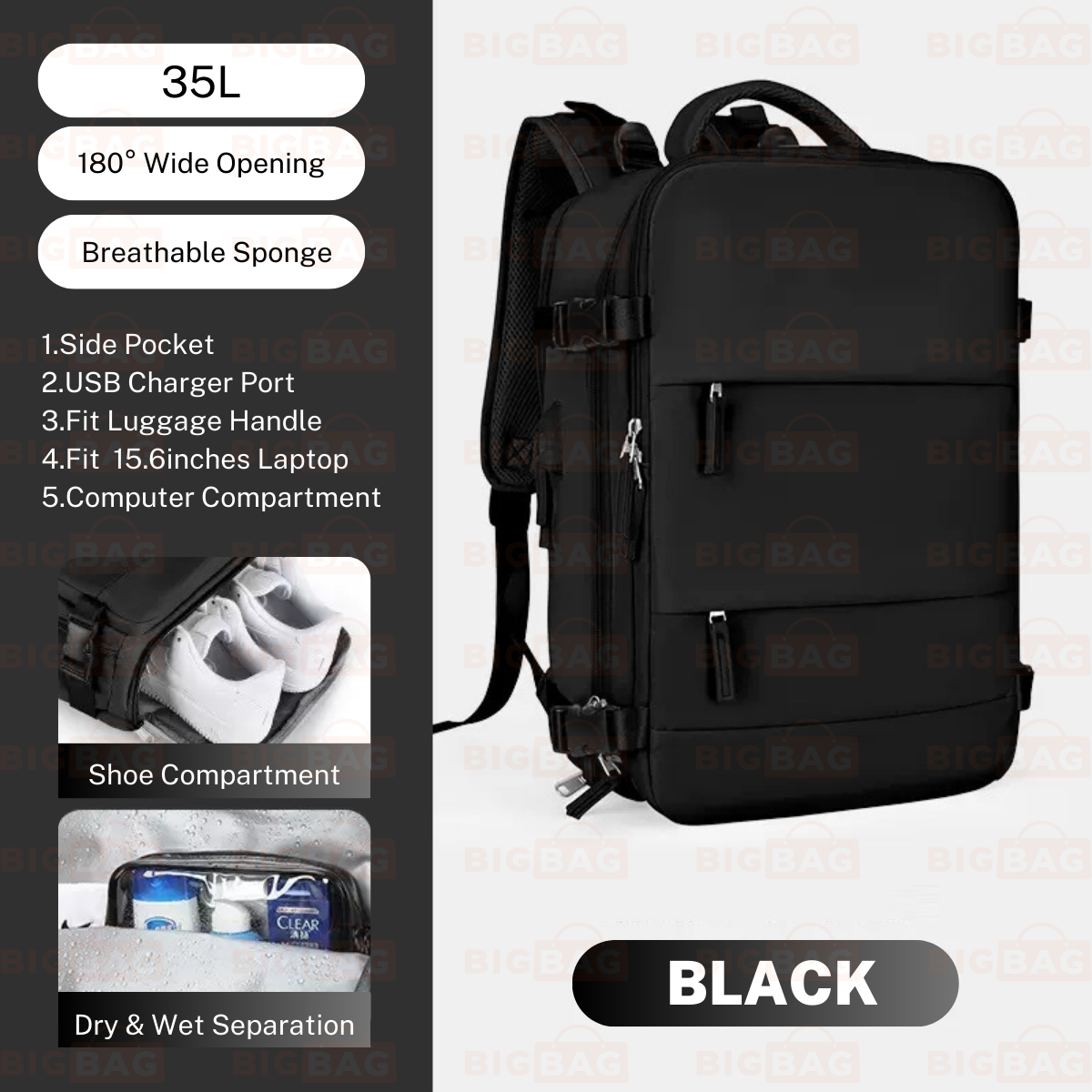 Large Capacity Laptop  Backpack