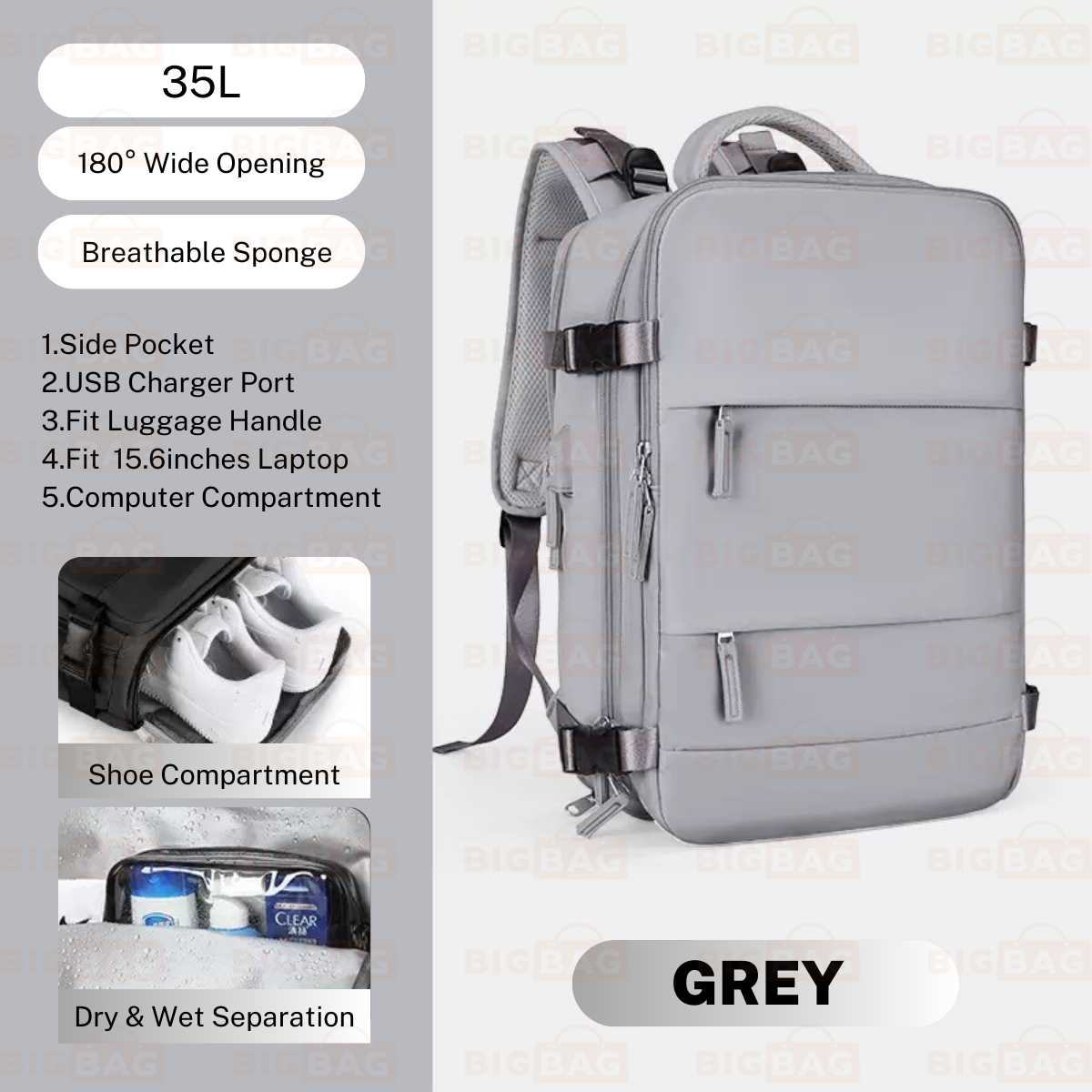 Large Capacity Laptop  Backpack