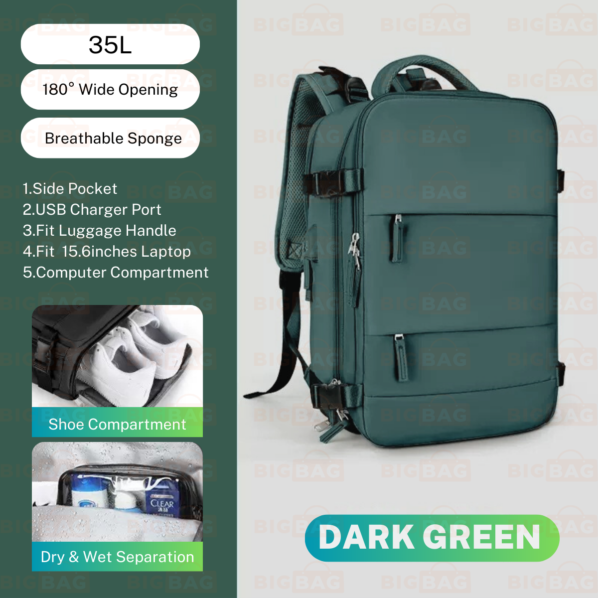 Large Capacity Laptop  Backpack