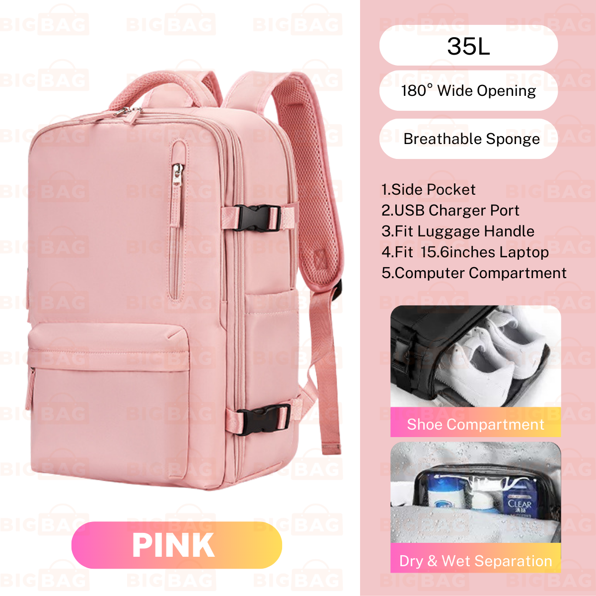 Multi Compartment Laptop Backpack