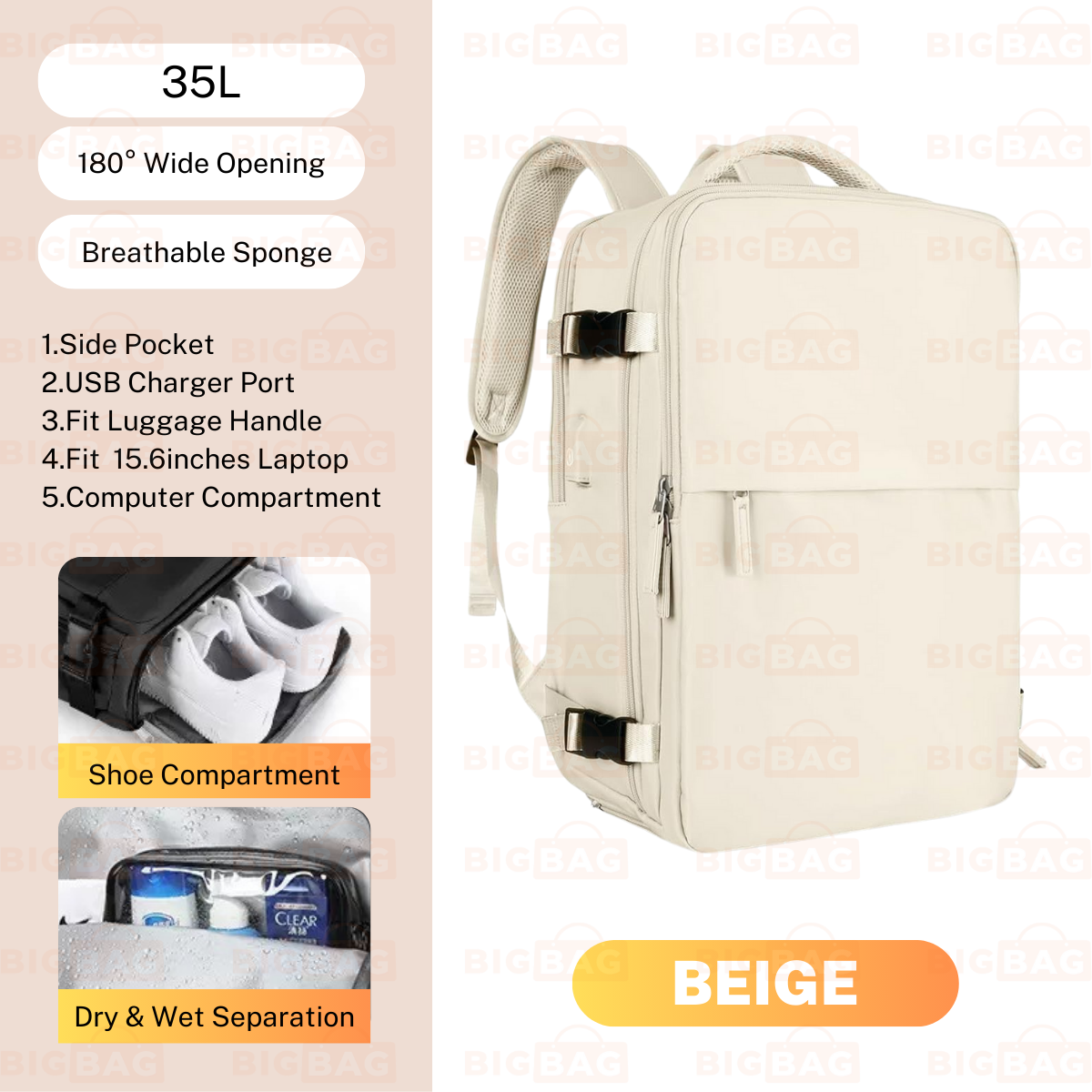 Waterproof Laptop Backpack