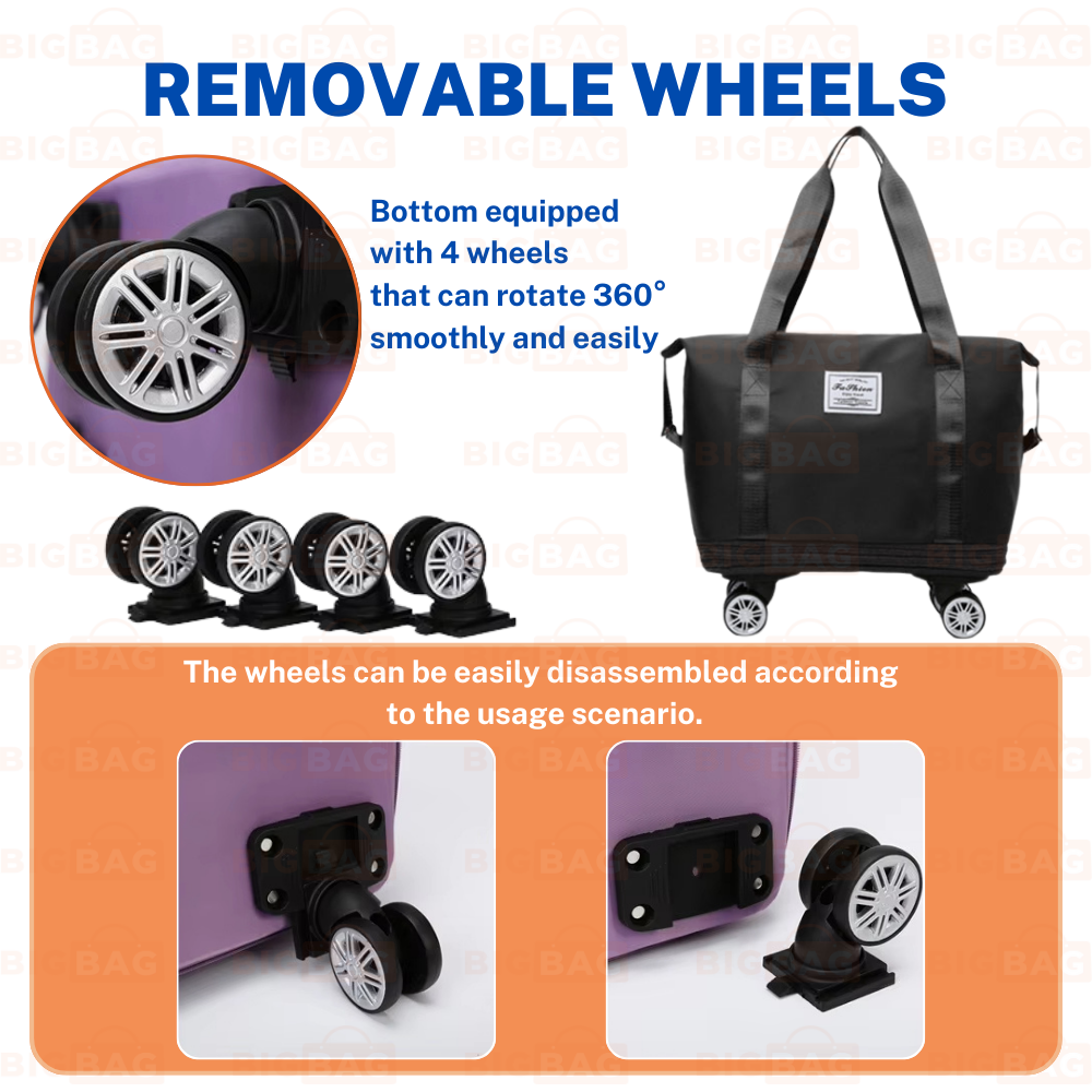 60L Expandable Bag With Wheels