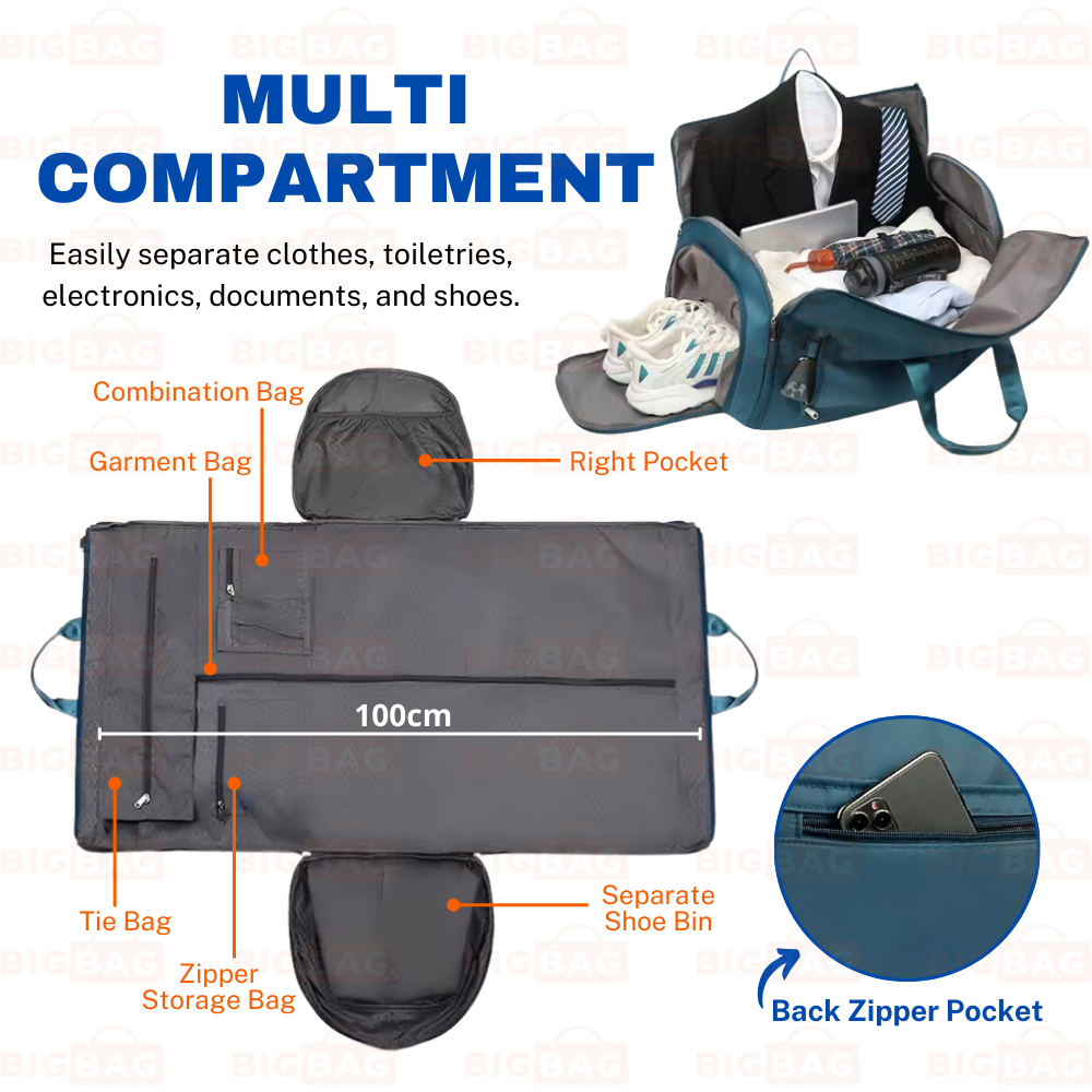 2 In 1 Travel & Garment Bag