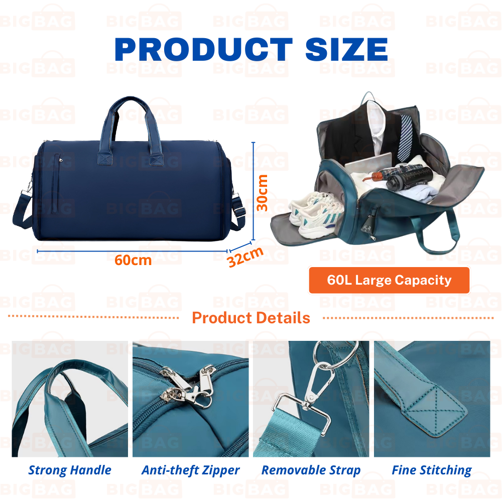 2 In 1 Travel & Garment Bag