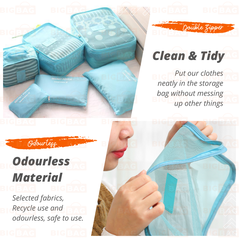 6 In 1 Travel Organizer Bag Set