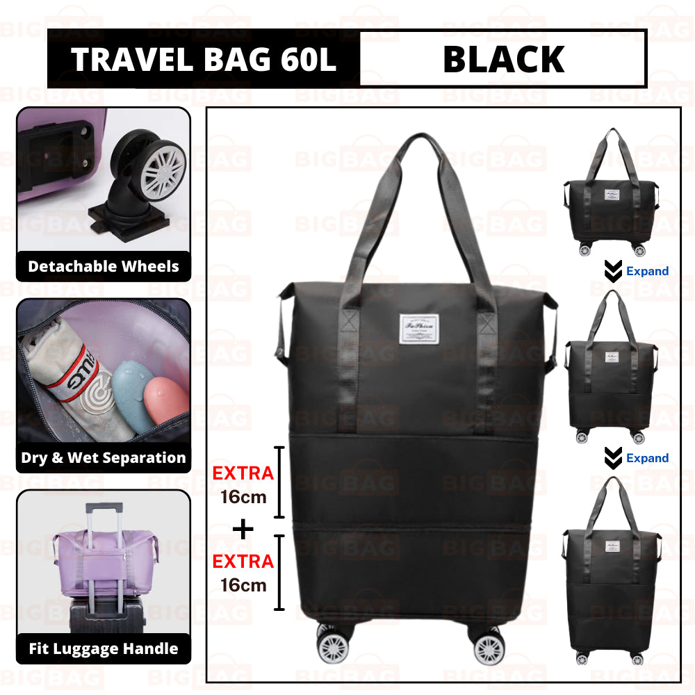60L Expandable Bag With Wheels