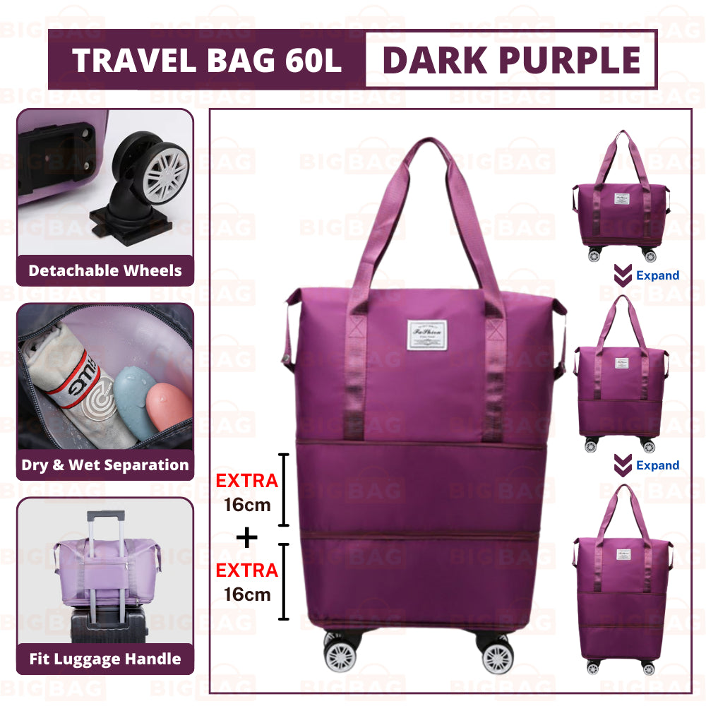 60L Expandable Bag With Wheels