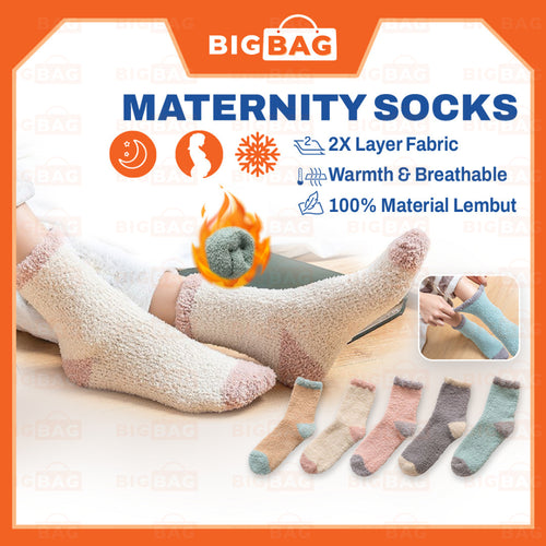 Maternity Socks Stokin Pantang Ibu Bersalin Stokin Tebal Perempuan Stocking Woman Fluffy Socks Winter Socks 月子袜