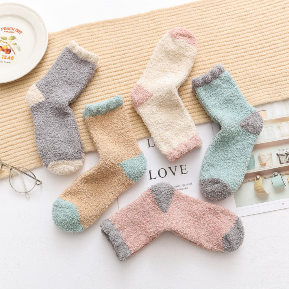 Maternity Socks Stokin Pantang Ibu Bersalin Stokin Tebal Perempuan Stocking Woman Fluffy Socks Winter Socks 月子袜